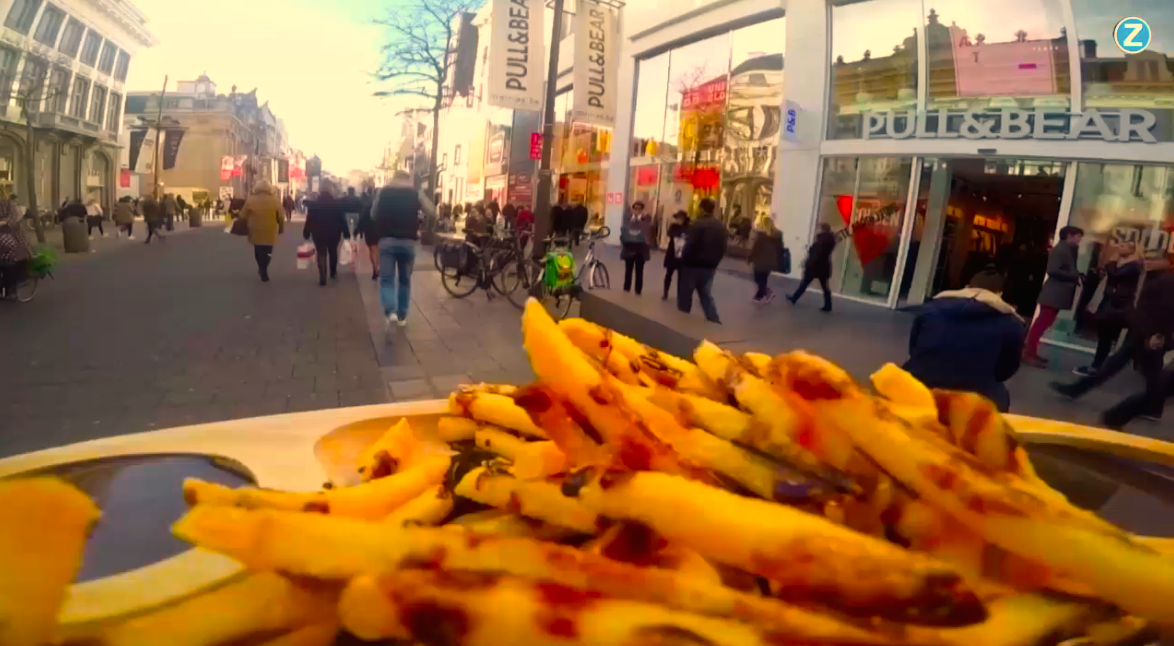 Papas fritas con chocolate