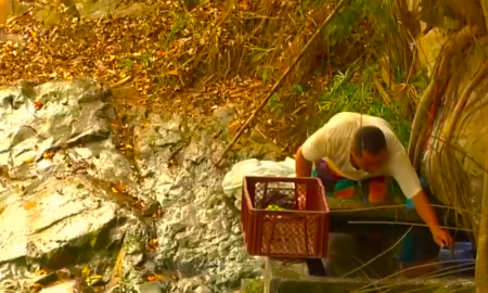 Juntando agua en Colombia