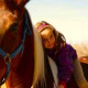 Caballo con niña