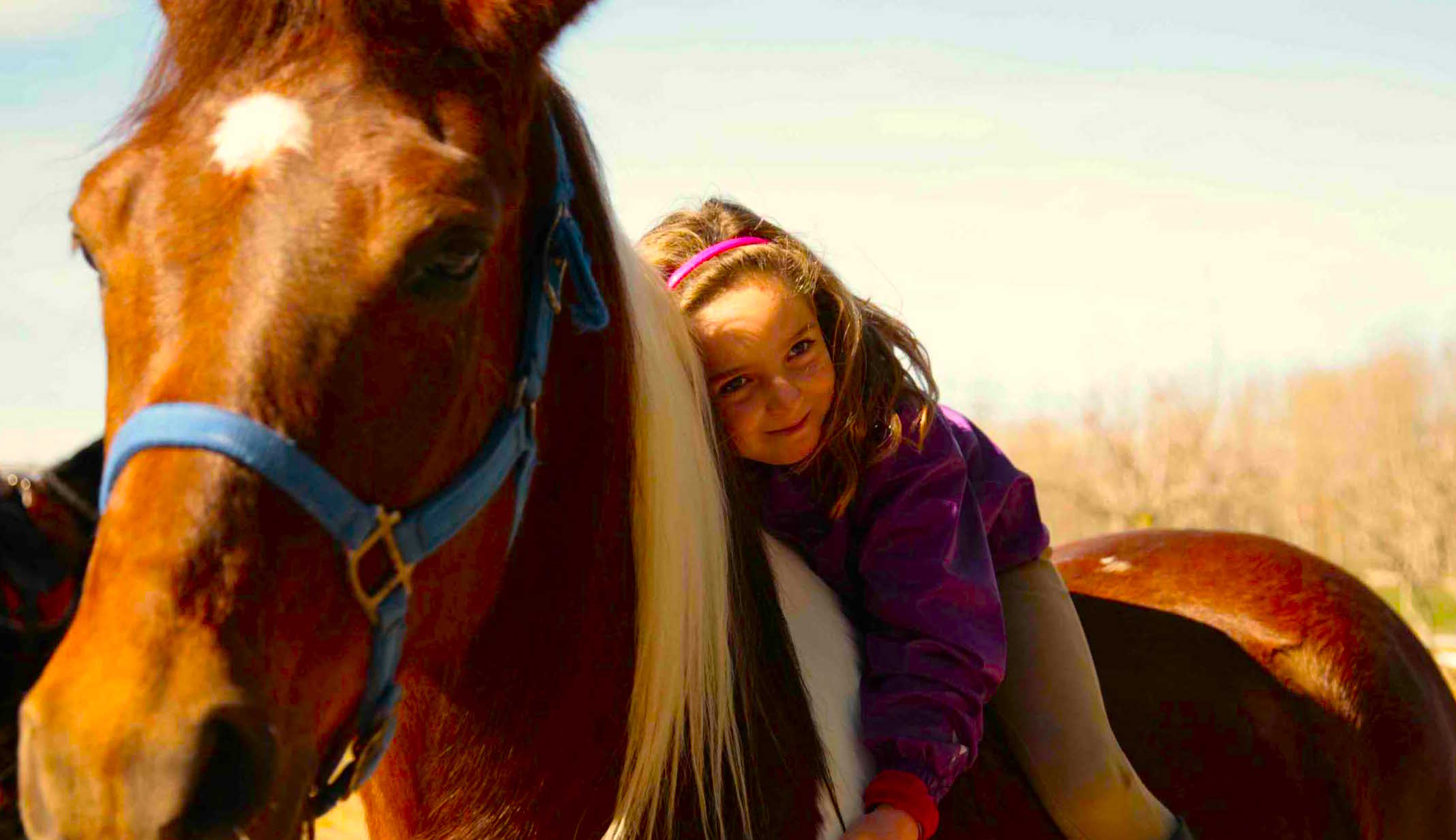 Caballo con niña