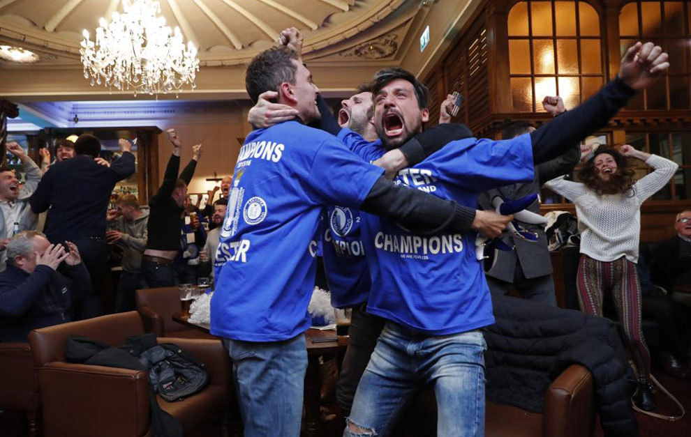 Alegría en pub de Leicester