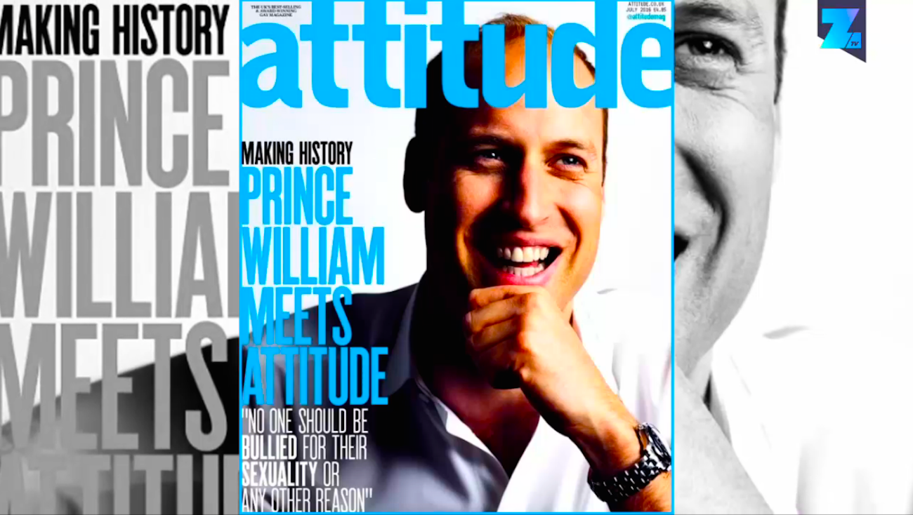 Príncipe William en la portada de Attitude