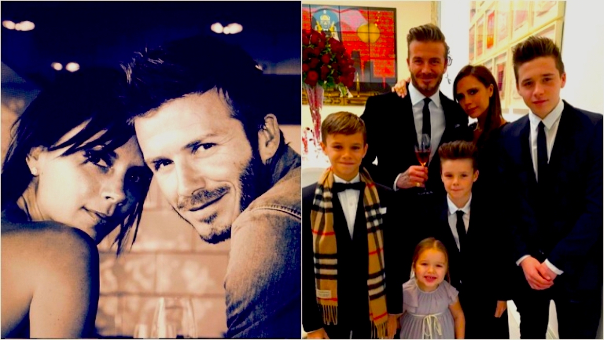 david y victoria - Aniversario De Los Beckham y Beso a Su Hija