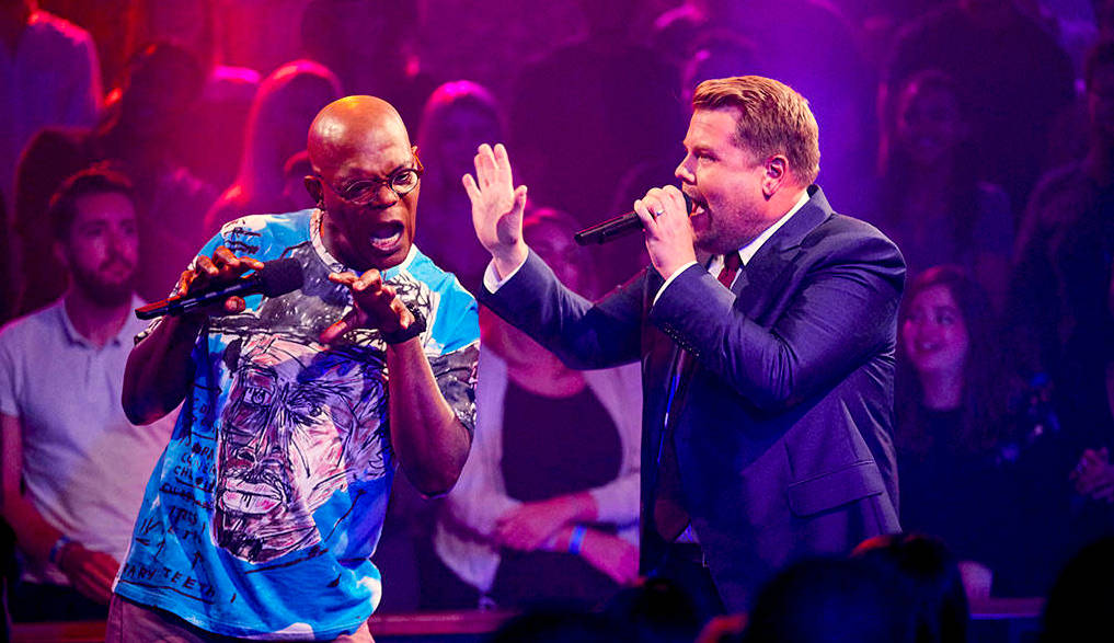 jackson and corden - Samuel L. Jackson Destruye A James Corden Rapeando