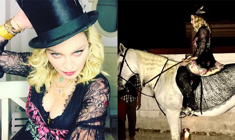 madonna  - Madonna, Eclipsada Por Un Caballo En Su 59 Cumpleaños