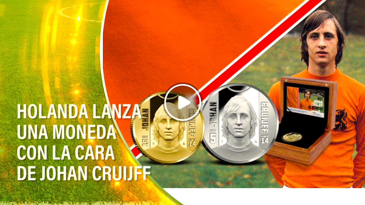 MONEDA JOHAN - Lanzan Moneda Conmemorativa De Johan Cruyff En Holanda