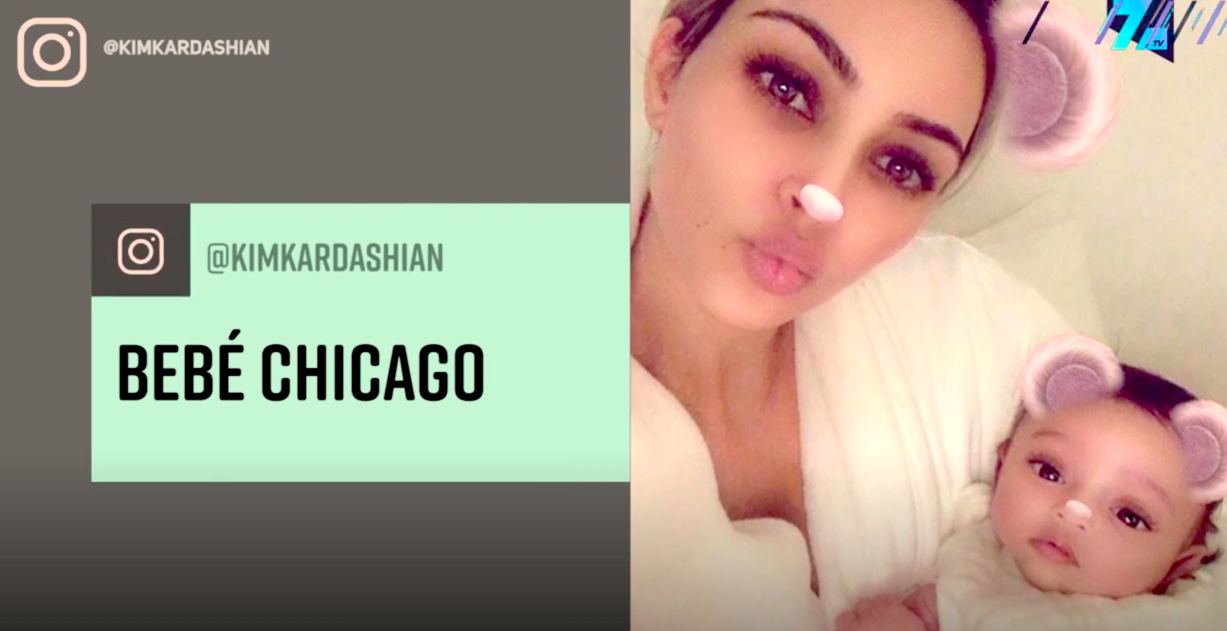 CHICAGO - Kim K Presenta A Su Hija Chicago En Las Redes