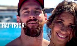 HAT TRICK 300x180 - Messi Presenta A Su Tercer Hijo Con Antonella