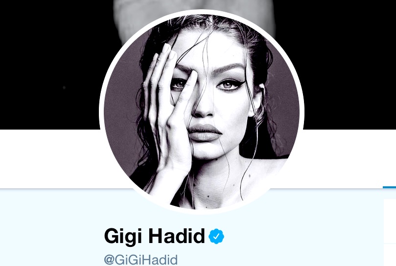 GIGI TWITTER - Gigi Hadid Negra