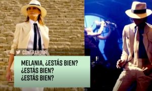 MELANIA 300x180 - Las Redes Sociales Se Burlan Del Extraño Conjunto Egipcio De Melania Trump