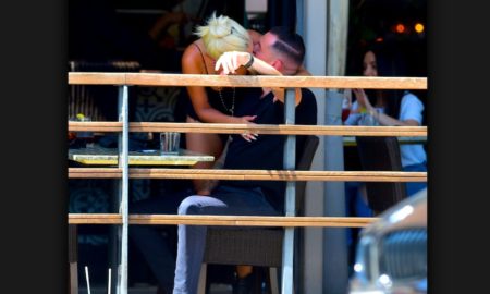 gaga beso 450x270 - ¿Gaga Mete Cuernos?