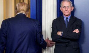 Dondald y Fauci 300x180 - Trump solo le metió un susto a Faci en plena pandemia