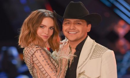 belinda christian nodal outfits lujo entrevista 0 450x270 - Belinda y Nodal celebran un mes más de novios