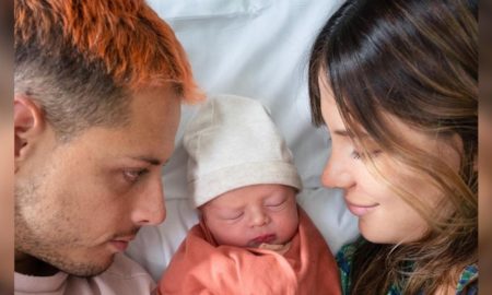 chicharito hijo sarah noah t 450x270 - 'Chicharito' Hernández y Sarah Kohan le dan la bienvenida a Nala