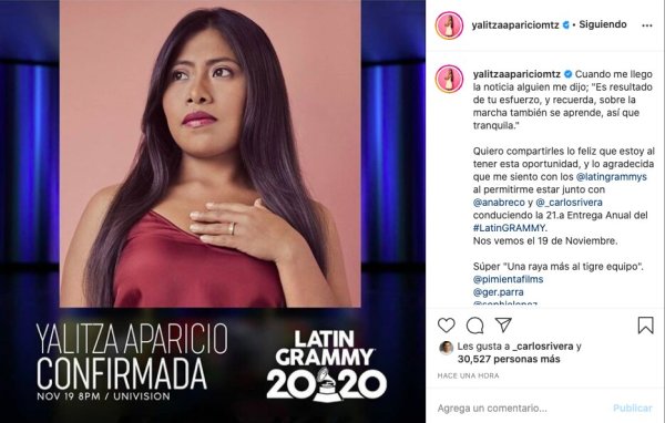 descarga 57 - Yalitza Aparicio será presentadora en los Latin Grammy