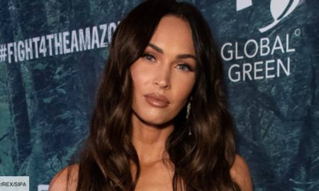 megan fox la brune incendiaire de la saga transformers prend la pose pour la premiere fois avec son nouveau compagnon 450x270 - Megan Fox asegura que su relación salvó a Machine Gun