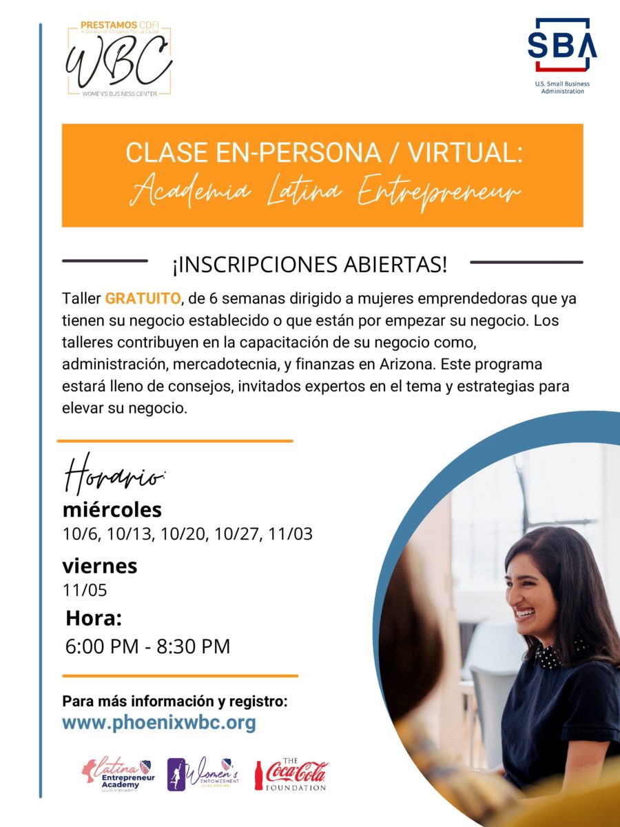 Latina Entrepreneur Academy flyer SPANISH 2 1 pdf 900x1200 - Centro empresarial para la mujer abrirá en Phoenix