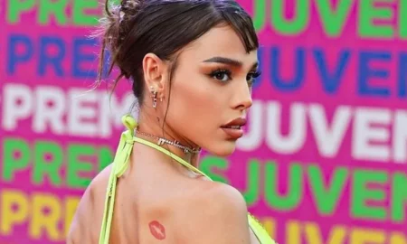 danna paola usa vestido transparente en premios juventud 2022.jpg 759710130 450x270 - Danna Paola criticada de nuevo por su peso