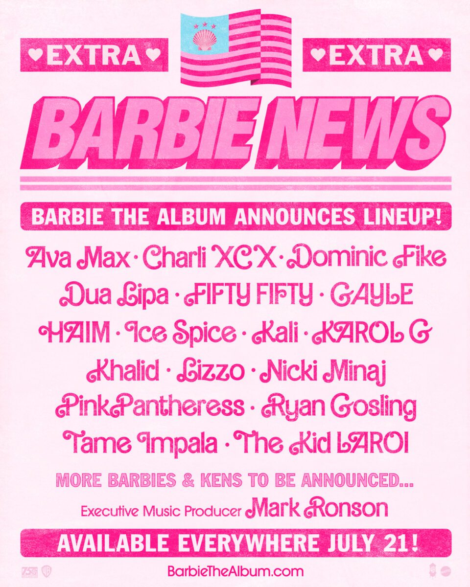 Barbie Soundtrack Announce Graphic 960x1200 - Barbie The Álbum, Watati el nuevo sencillo con Karol G