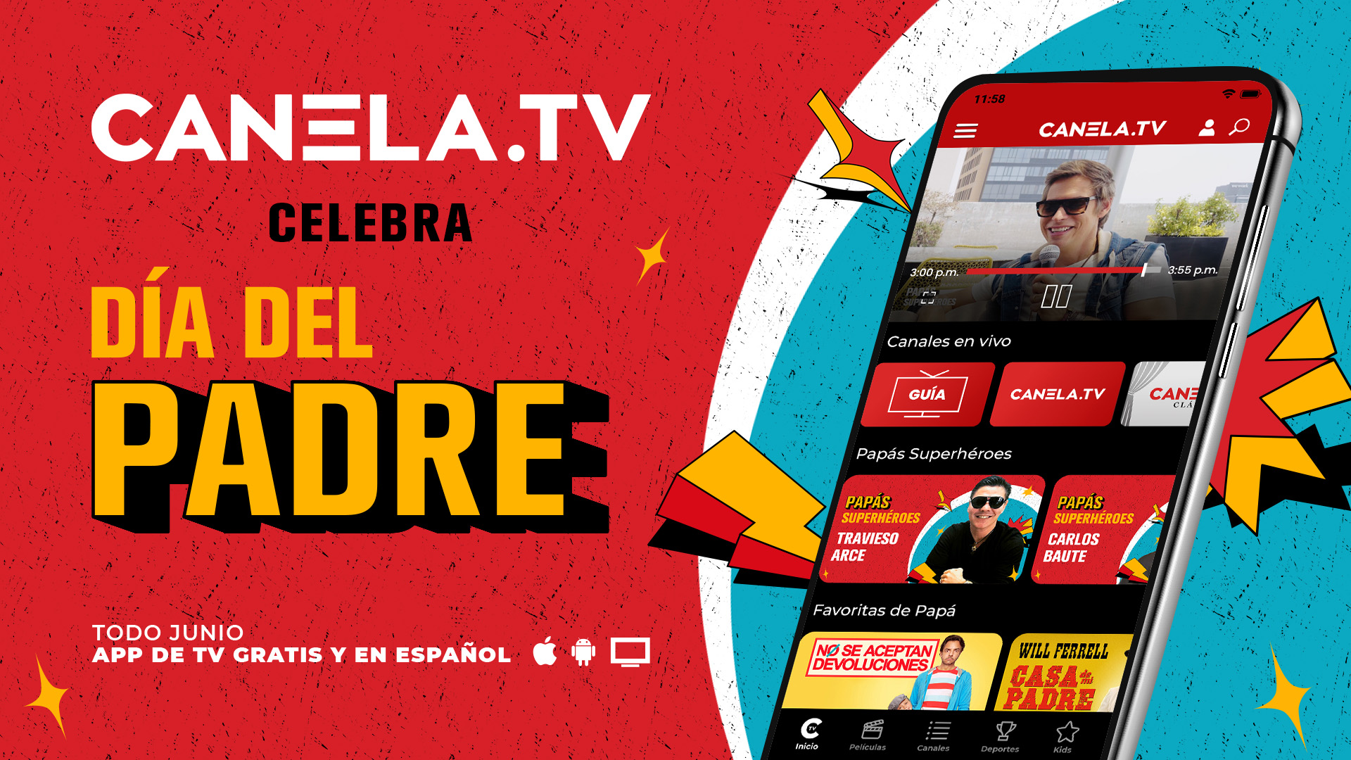 CTV Dia del padre key art USA 1 - Canela TV con grandes opciones para el Día del Padre