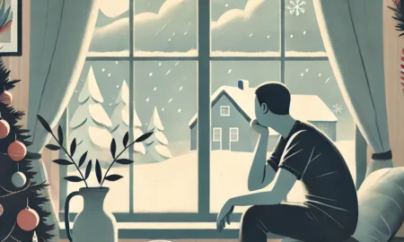 DALL·E 2025 01 09 09.15.09 An illustration capturing the emotional lows of post holiday January with a thoughtful person sitting indoors by a window looking out at a cloudy wi 450x270 - Cómo Superar la Cuesta Emocional de Enero: Bienestar y Salud Mental